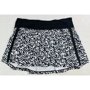 lululemon athletica Black and White Printed Mini Skirt